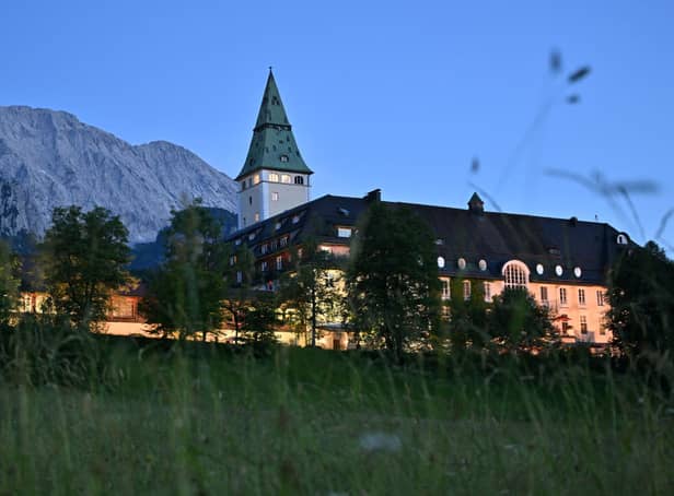 <p>A general view of Schloss Elmau on the first day of the three-day G7 summit (Photo by Thomas Lohnes/Getty Images)</p>