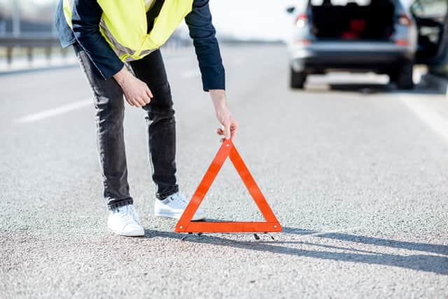 A warning triangle and high-visibility jackets are a legal requirement in most European countries