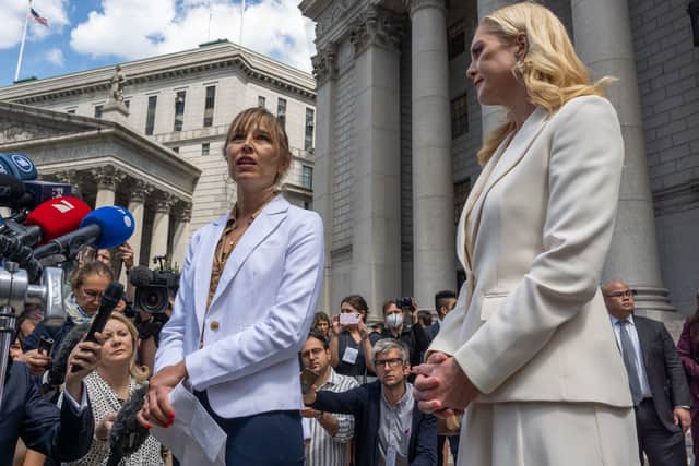 One of Ghislaine Maxwell and Jeffrey Epstein’s victims - Annie Farmer - spoke on the court steps after Maxwell’s sentencing (image: PA)