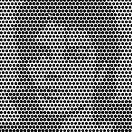 This image might look like a spotty black and white grid, but it’s an optical illusion and there’s actually a famous face hiding in it.