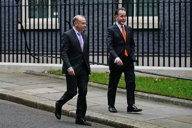  Chris Heaton-Harris (left) and Chris Pincher in Downing Street, London (Photo: PA)