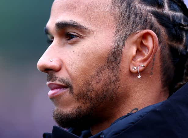 <p>Lewis Hamilton has removed his nose stud, according to reports, for the British GP. (Photo by Mark Thompson/Getty Images)</p>