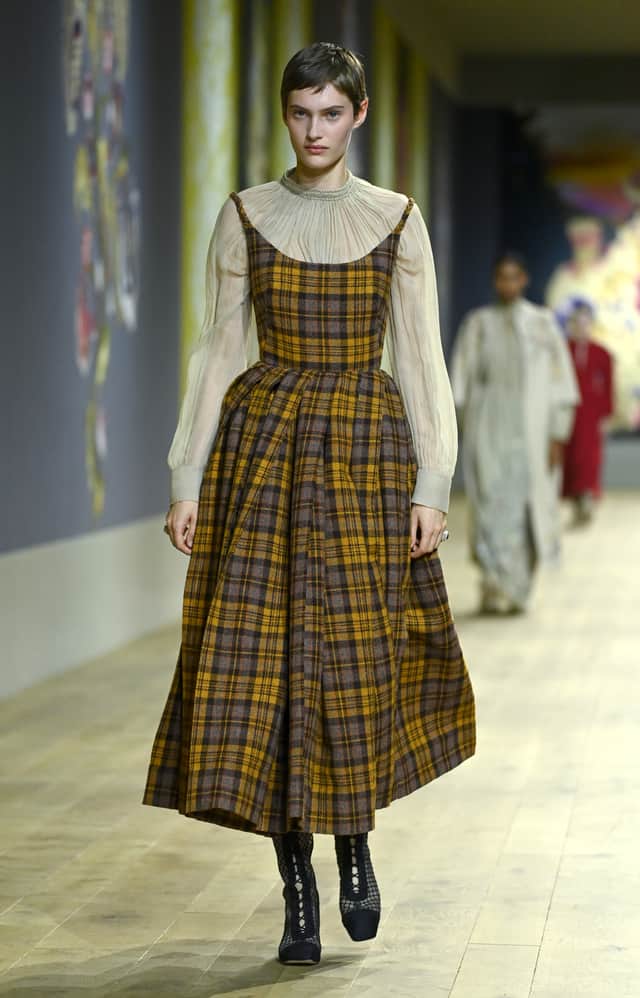 A model walks the runway during the Christian Dior Haute Couture Fall Winter 2022 2023 show (Getty Images)