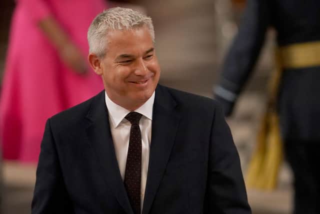 Stephen Barclay at the National Service of Thanksgiving to Celebrate the Platinum Jubilee of Her Majesty The Queen at St Paul’s Cathedral on June 3, 2022 in London, England (Photo by Victoria Jones - WPA Pool/Getty Images)