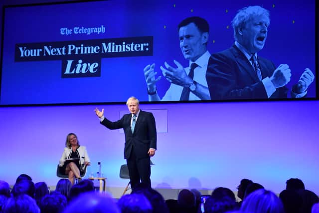 Boris Johnson taking place in the Conservative leadership race back in 2019 (Pic: Paul Grover/The Daily Telegraph)