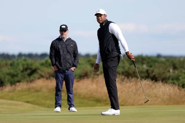 Tiger Woods practices ahead of The Open