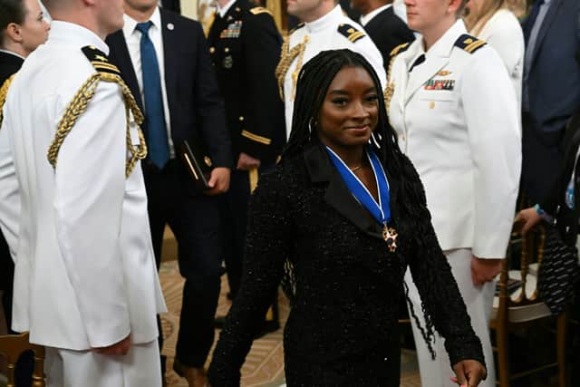 Simone Biles is the youngest living person to receive the Presidential Medal of Freedom.(Getty Images) 