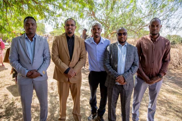 Sir Mo Farah with his brothers during filming in Somaliland (Photo: PA/Ahmed Fais/BBC)