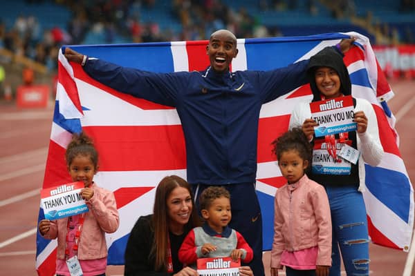 Mo Farah with his family. (Getty Images)