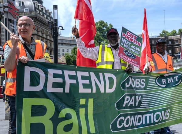 RMT Union members will walk out again at the end of July as the dispute with Network Rail over pay, jobs and conditions continue. (Credit: Getty Images)