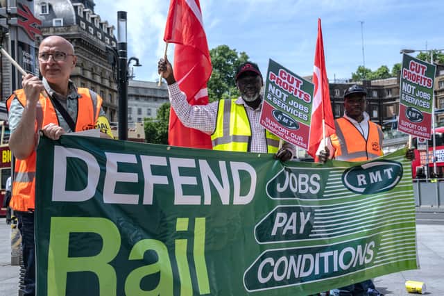 RMT Union members will walk out again at the end of July as the dispute with Network Rail over pay, jobs and conditions continue. (Credit: Getty Images)