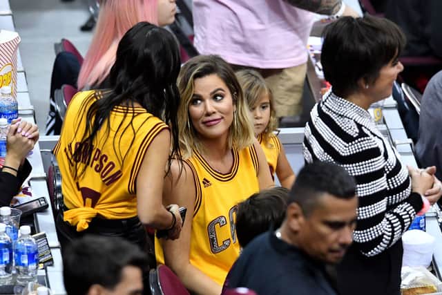 Khloe Kardashian attends Game 4 of the 2017 NBA Finals between the Golden State Warriors and the Cleveland Cavaliers at Quicken Loans Arena on June 9, 2017 in Cleveland, Ohio (Photo by Jason Miller/Getty Images)