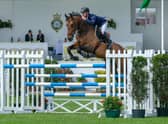 A show jumping contest at the Great Yorkshire Show, an annual event which brings together agricultural displays, livestock events, farming demonstrations, food, dairy and produce stands as well as equestrian events. 