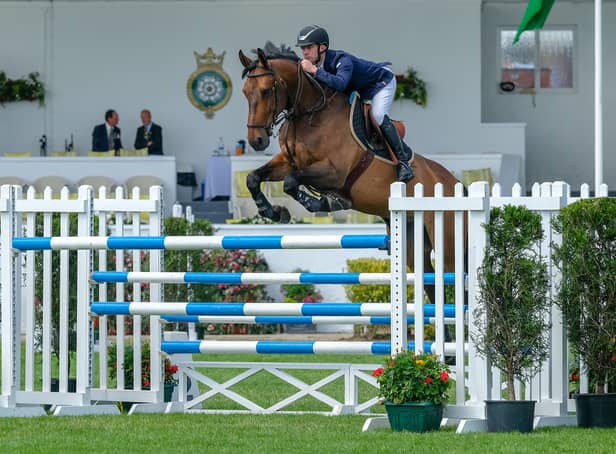 <p>A show jumping contest at the Great Yorkshire Show, an annual event which brings together agricultural displays, livestock events, farming demonstrations, food, dairy and produce stands as well as equestrian events. </p>