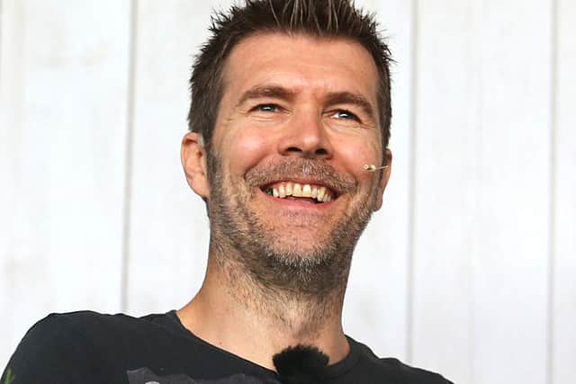 Rhod Gilbert attends the Neff Big Kitchen during The Big Feastival at Alex James’ Farm on August 26, 2016 in Kingham, Oxfordshire. (Photo by Tim P. Whitby/Getty Images)