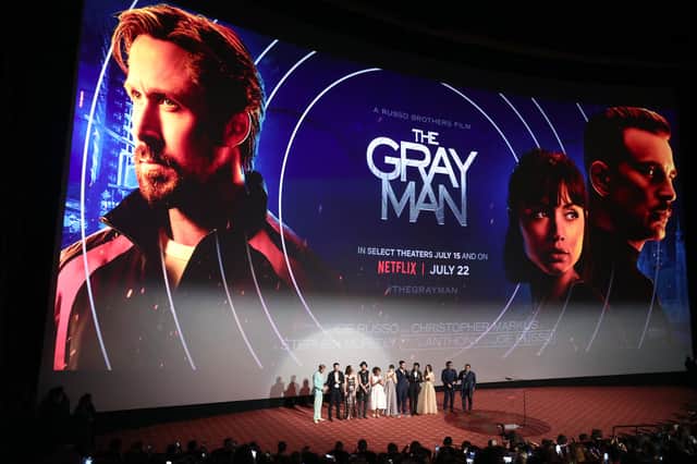 The cast of The Gray Man at the Los Angeles Premiere at TCL Chinese Theatre in July 2022 (Pic: Getty Images for Netflix)