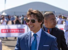 Hollywood A-lister Tom Cruise arriving at the Royal International Air Tattoo, at RAF Fairford in Gloucestershire. Picture: PA