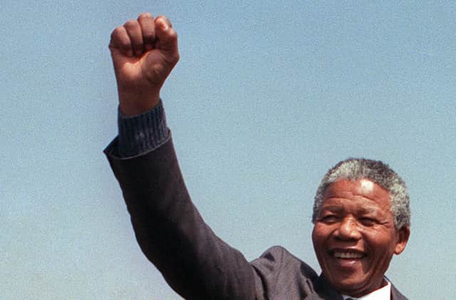 Nelson Mandela Day addressing a crowd in Tokoza on 5 September, 1990  (Pic: AFP via Getty Images)