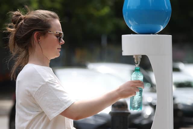 London has set up free refill stations across the city to help keep people hydrated during the heatwave (Pic: Getty Images)