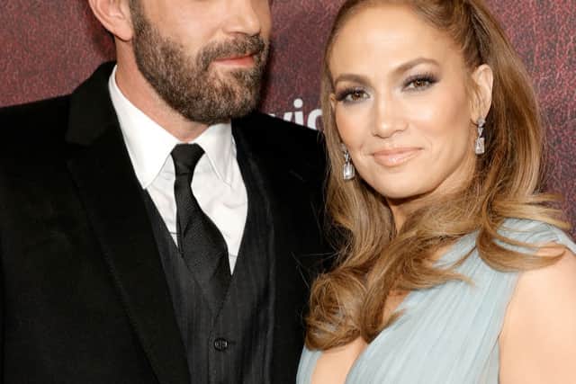 Ben Affleck and  Jennifer Lopez attend the Los Angeles premiere of Amazon Studio’s “The Tender Bar” at TCL Chinese Theatre on December 12, 2021 in Hollywood, California. (Photo by Amy Sussman/Getty Images)