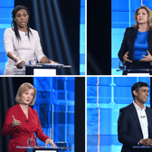 Kemi Badenoch (top left), Penny Mordaunt (top right), Liz Truss (bottom left, and Rishi Sunak (bottom right) have all progressed to the fourth round of voting. (Credit: Getty Images)