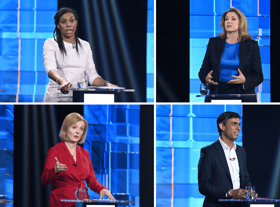 Kemi Badenoch (top left), Penny Mordaunt (top right), Liz Truss (bottom left, and Rishi Sunak (bottom right) have all progressed to the fourth round of voting. (Credit: Getty Images)