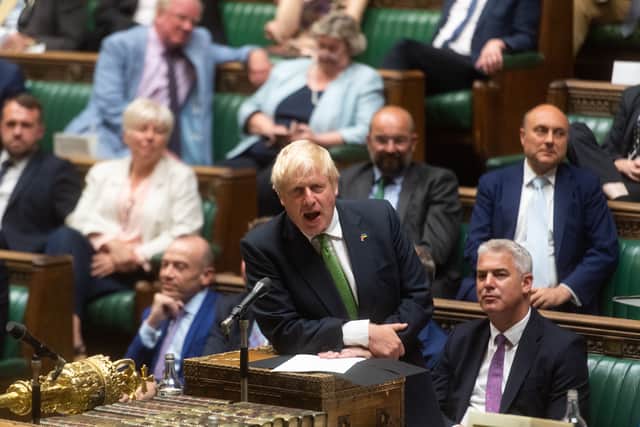 Prime Minister Boris Johnson speaking in the House of Commons, during a debate about on whether MP’s have confidence in the Government.