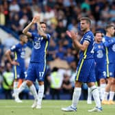 Cesar Azpilicueta applauds fans after final Premier League match in May 2022