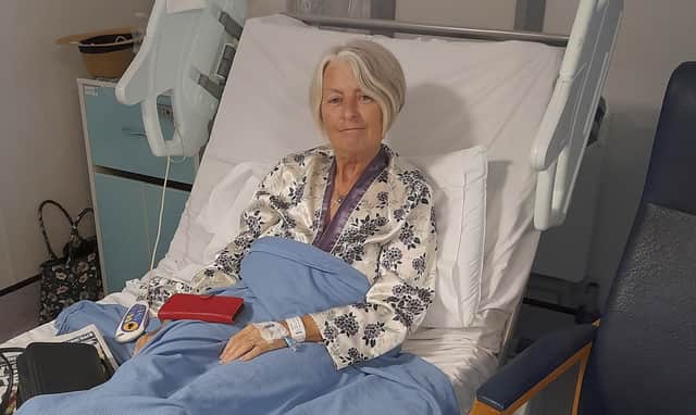 Dr Alison Durkin in hospital.
