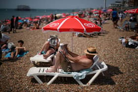 The UK has recorded its highest ever temperature today amid a record heatwave (image: AFP/Getty Images)