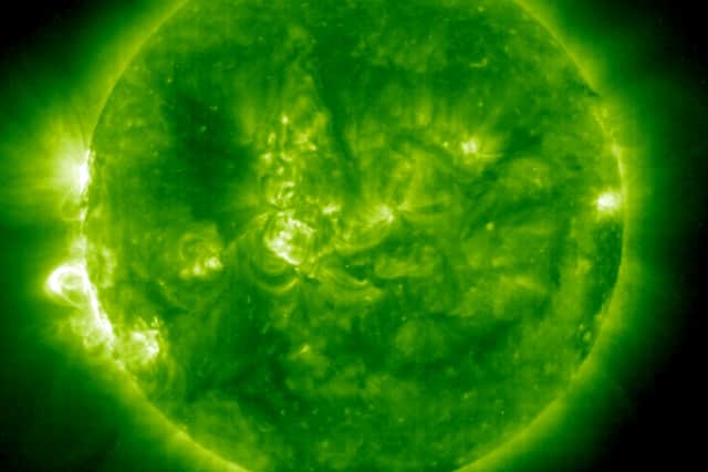 In this handout photo provided by NASA, a Solar an image shows a solar flare on the sun (Pic: Getty Images)