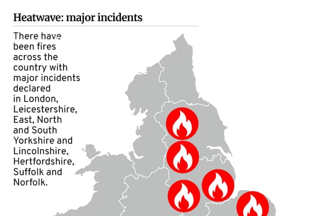 A number of major incidents were declared across the country (Graphic: NationalWorld/Kim Mogg)