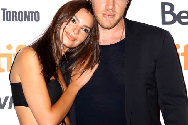 Emily Ratajkowski and Sebastian Bear-McClard attend the “Uncut Gems”premiere during the 2019 Toronto International Film Festival at Princess of Wales Theatre on September 09, 2019 in Toronto, Canada. (Photo by Tasos Katopodis/Getty Images)