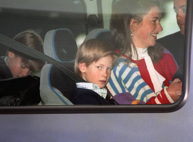 Prince William, Prince Harry with Tiggy Legge-Bourke. Picture: PA 