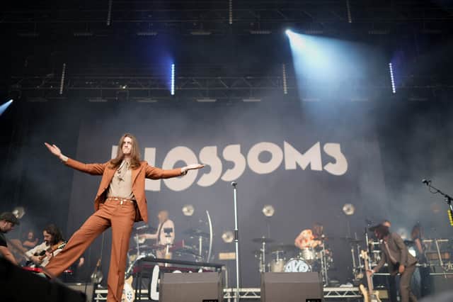Singer Tom Ogden of Blossoms performs. (Photo by Christopher Furlong/Getty Images)