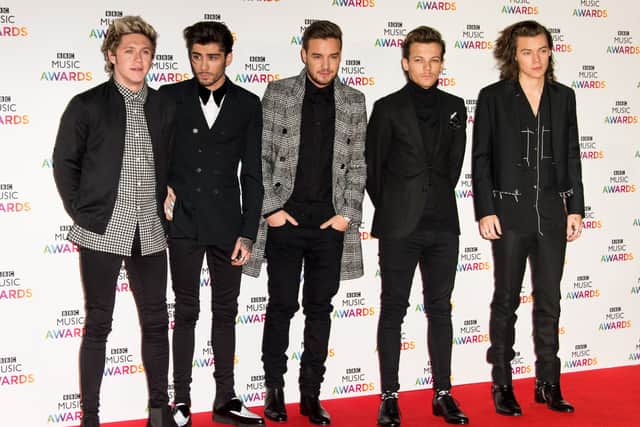 One Direction at the BBC Music Awards 2014 - One of their last public appearances with all five members. (Photo by Ian Gavan/Getty Images)