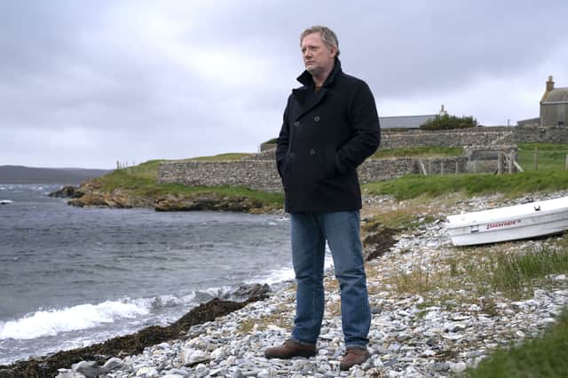 Douglas Henshall in Shetland. (Credit: BBC) 