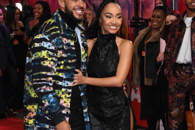 Andre Gray and Leigh-Anne Pinnock at the ‘Boxing Day’ premiere in November 2021 (Getty Images)