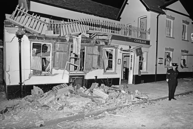 The IRA staged an attack on the Horse and Groom pub in Guildford 1974, killing five people. (Credit: Getty Images)