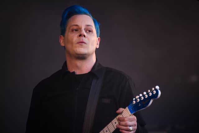Jack White performs on The Park Stage during day five of Glastonbury Festival at Worthy Farm, Pilton on June 26, 2022 in Glastonbury, England. (Photo by Leon Neal/Getty Images)