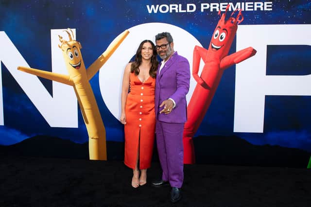 Director Jordan Peele and his wife actress Chelsea Peretti attend the World Premiere Of Universal Pictures “Nope” at the Chinese theatre in Hollywood, California (Pic: AFP via Getty Images)