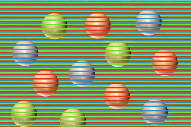 What colour spheres do you see?  Picture: David Novick @NovickProf