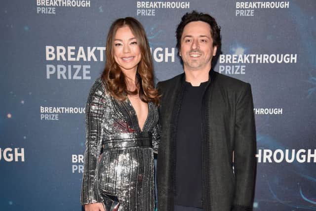 Nicole Shanahan and Sergey Brin attend the 2020 Breakthrough Prize Red Carpet at NASA Ames Research Center on November 03, 2019 in Mountain View, California. (Photo by Tim Mosenfelder/Getty Images for Breakthrough Prize)