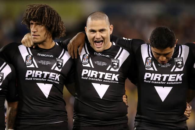 Proctor, left, during ANZAC Test in May 2017