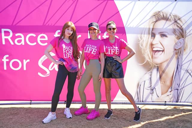 Girls Aloud have reunited to take part in a Race for Life for Sarah in memory of their band member Sarah Harding 