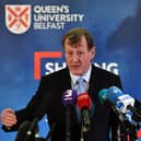 David Trimble has died at the age of 77, the Ulster Unionist Party has confirmed. (Credit: Getty Images)