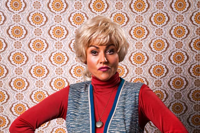 Jaime Winstone as a young Peggy Mitchell in a special flashback episode of EastEnders (Photo: PA/BBC)