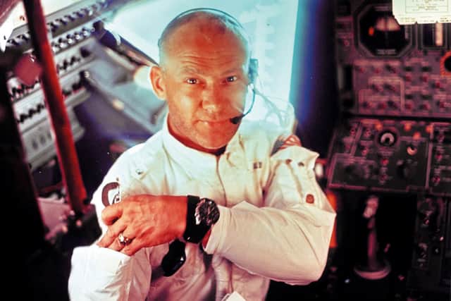 Buzz Aldrin pictured in his famous space jacket (image: AFP/Getty Images)