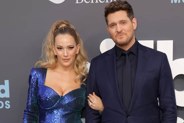  Luisana Lopilato and Michael Buble  attend the 2022 Billboard Music Awards.