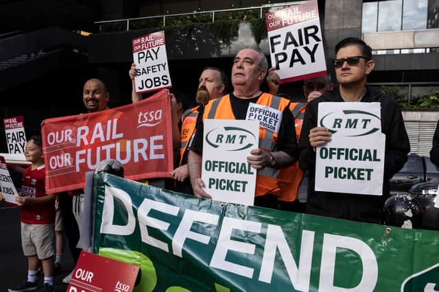 RMT members took part in their second strike of the summer amid a pay dispute with Network Rail. (Credit: Getty Images)